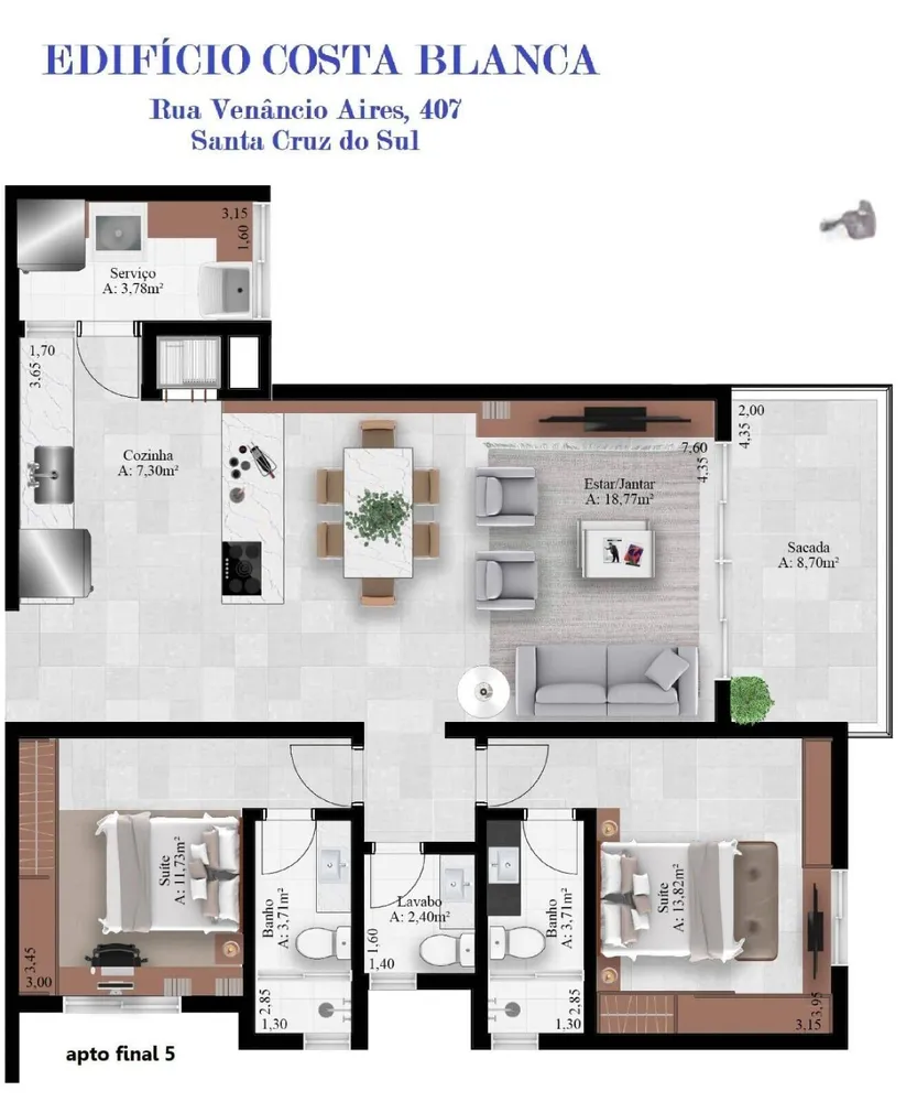 Apartamento, 2 quartos, 102 m² - Foto 1