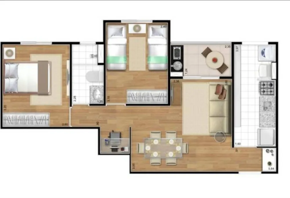 Apartamento, 2 quartos, 50 m² - Foto 9