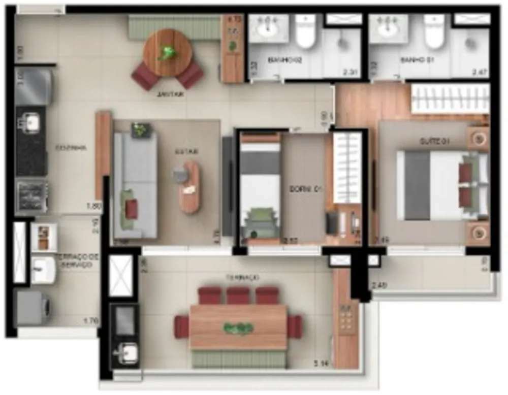 Apartamento, 2 quartos, 71 m² - Foto 4