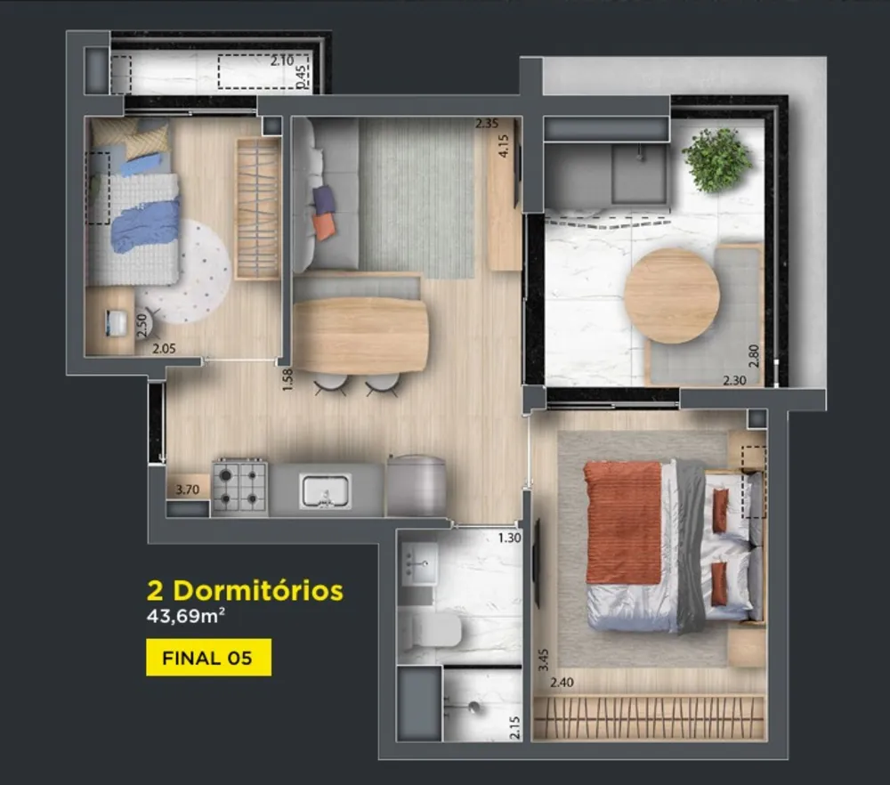 Apartamento, 2 quartos - Foto 12