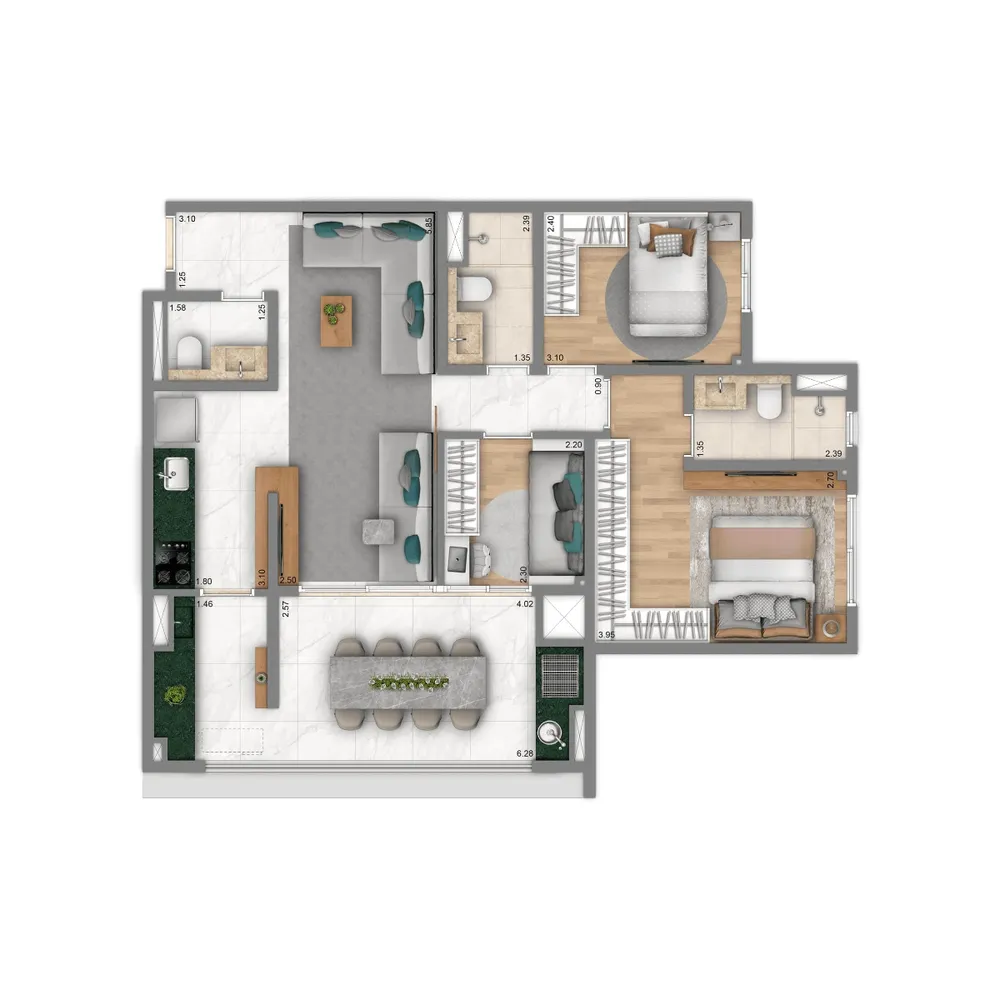 Apartamento, 3 quartos - Foto 7