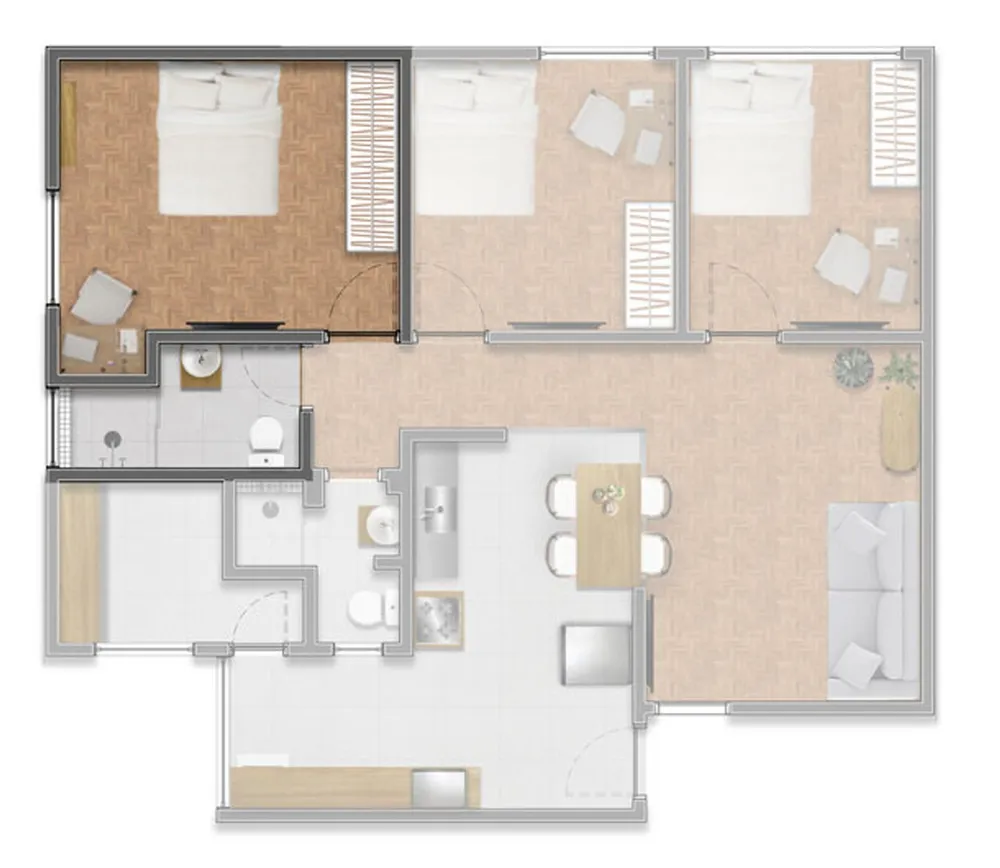 Apartamento, 3 quartos - Foto 4