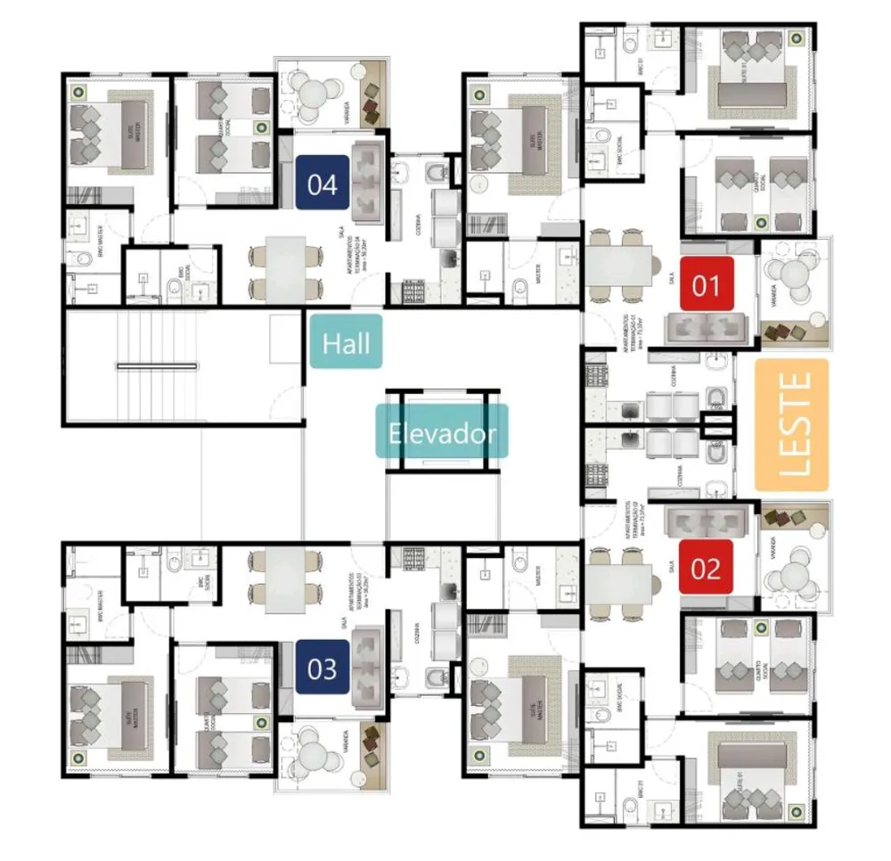 Apartamento, 1 quarto, 56 m² - Foto 10
