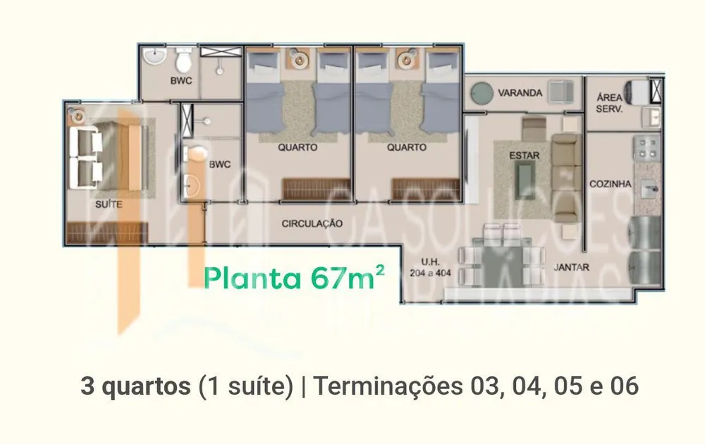 Flat/Apart Hotel, 1 quarto, 58 m² - Foto 12