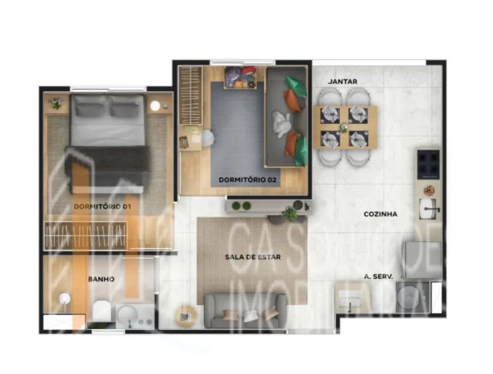 Apartamento, 2 quartos, 36 m² - Foto 11