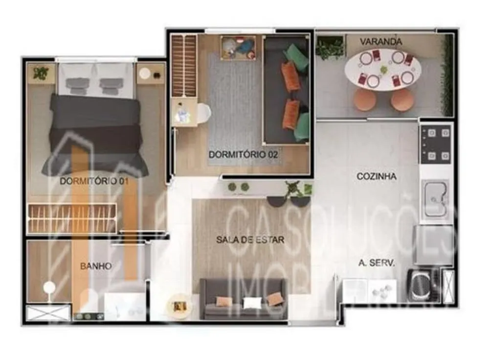 Apartamento, 2 quartos, 36 m² - Foto 10