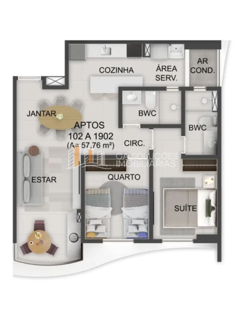 Apartamento, 2 quartos, 58 m² - Foto 12