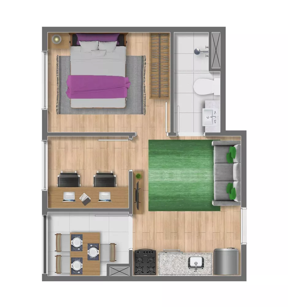 Apartamento à venda com 2 quartos, 28m² - Foto 4