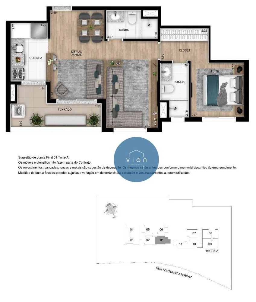 Apartamento, 2 quartos, 55 m² - Foto 3