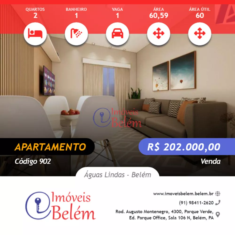 Apartamento à venda com 2 quartos, 60m² - Foto 1