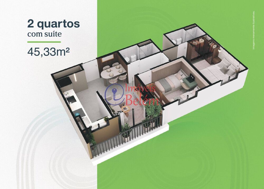 Apartamento, 2 quartos, 45 m² - Foto 3