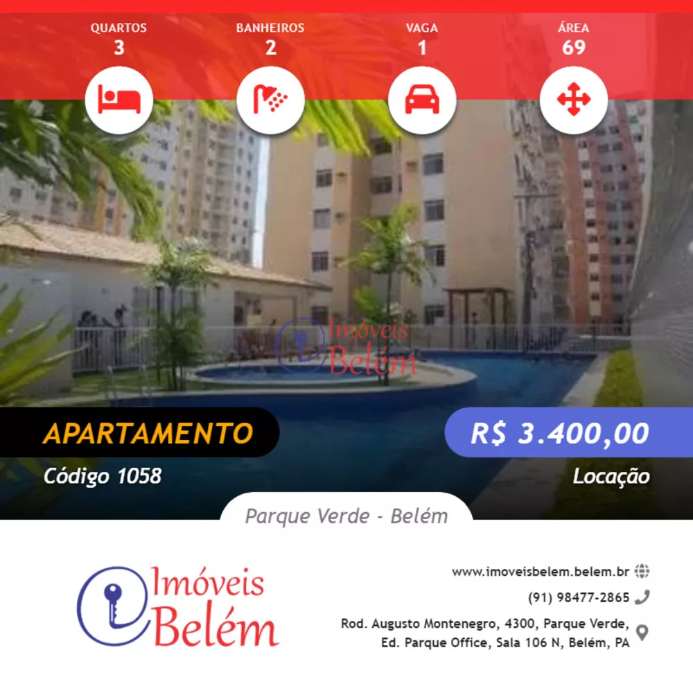 Apartamento para alugar com 3 quartos, 69m² - Foto 1