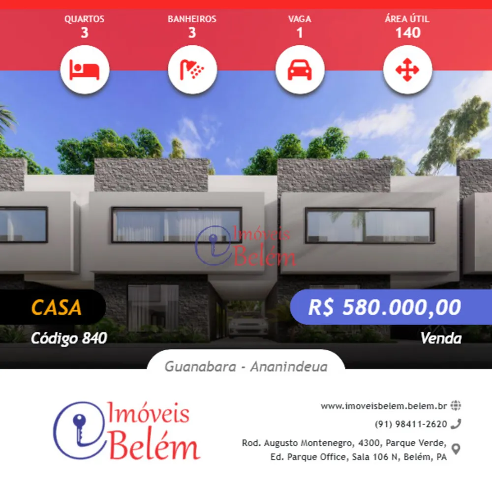 Casa, 3 quartos, 140 m² - Foto 1