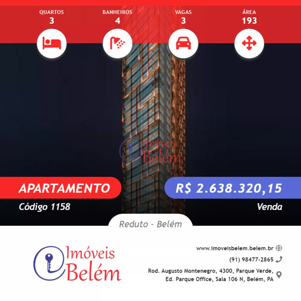 Apartamento à venda com 3 quartos, 193m² - Foto 1