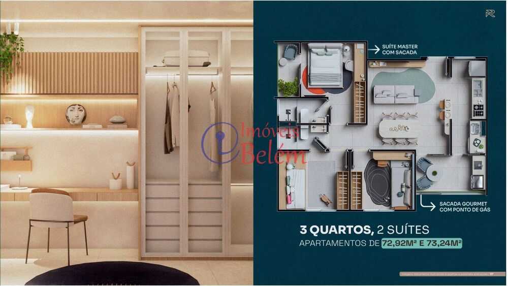 Apartamento, 3 quartos, 73 m² - Foto 3