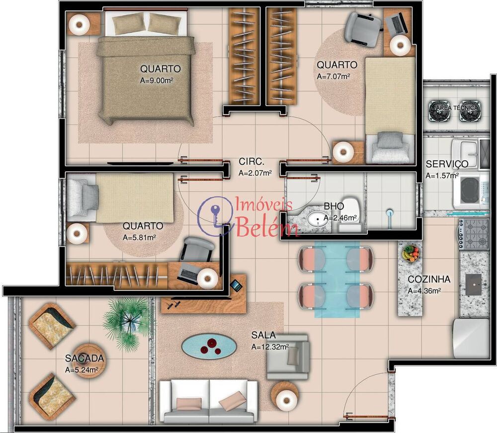 Apartamento, 2 quartos, 49 m² - Foto 7