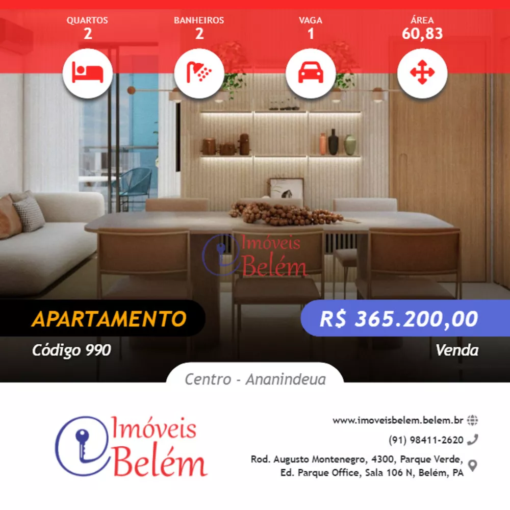 Apartamento à venda com 2 quartos, 60m² - Foto 1