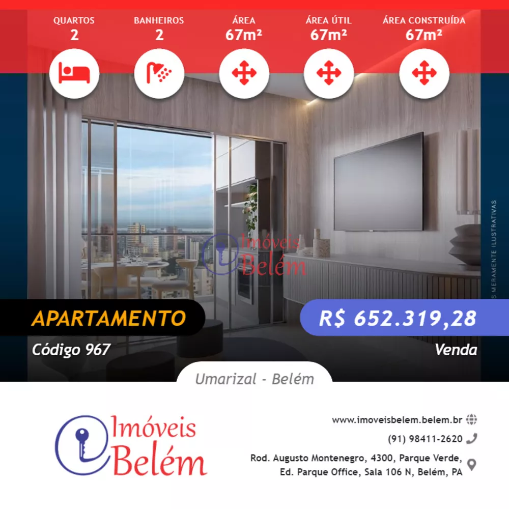 Apartamento à venda com 2 quartos, 67m² - Foto 1