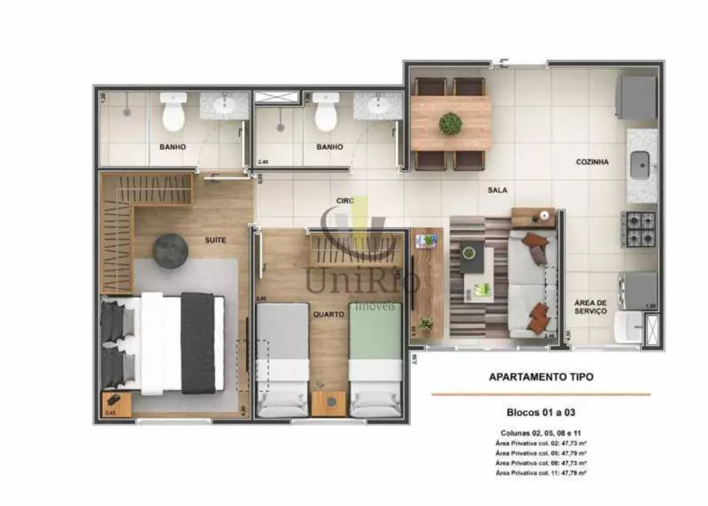 Apartamento, 2 quartos, 48 m² - Foto 13