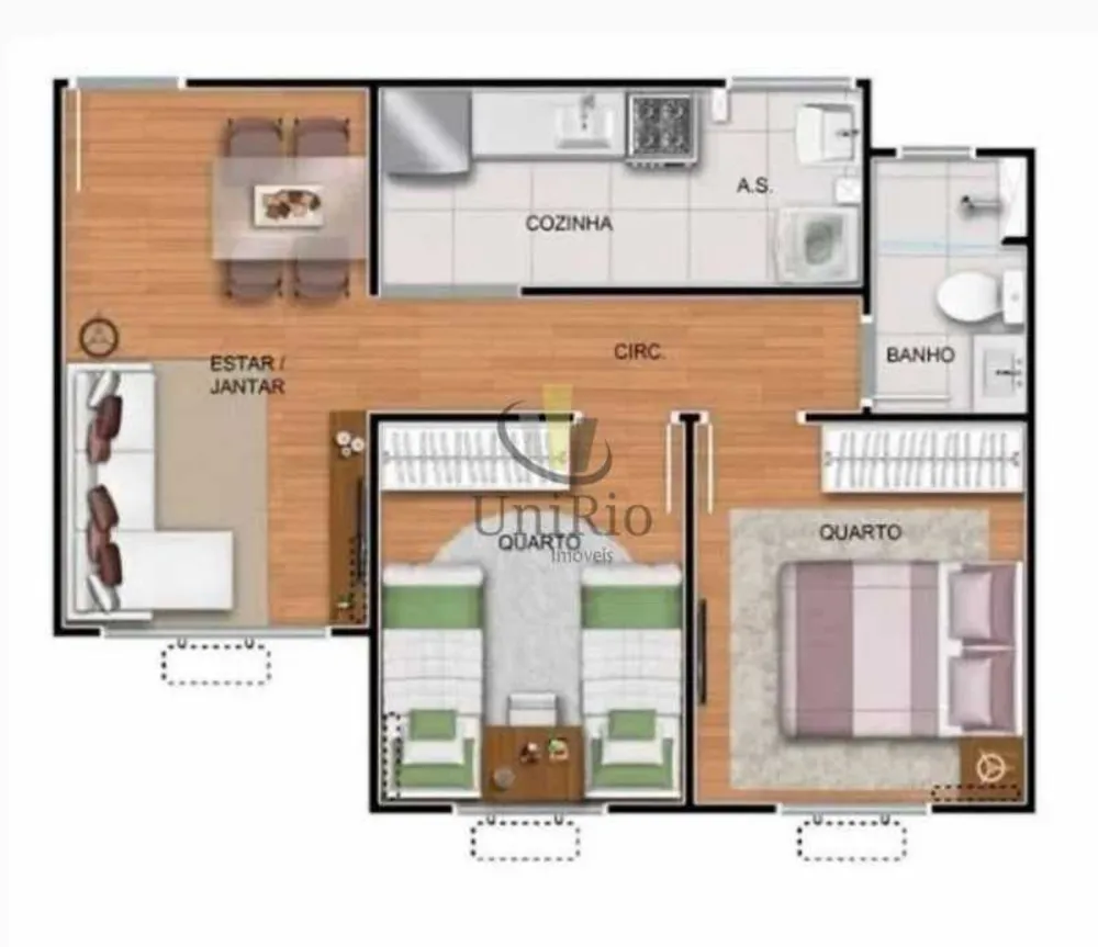 Apartamento, 2 quartos, 43 m² - Foto 2