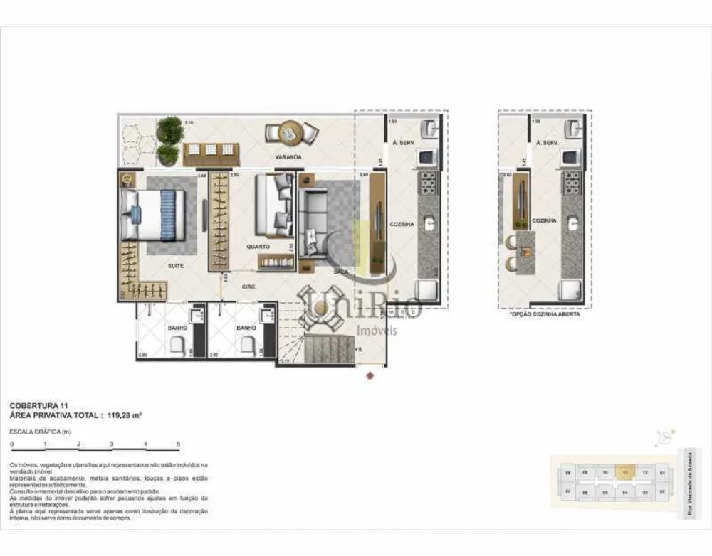 Cobertura, 2 quartos, 120 m² - Foto 3