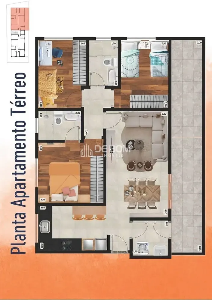 Apartamento, 3 quartos, 100 m² - Foto 7