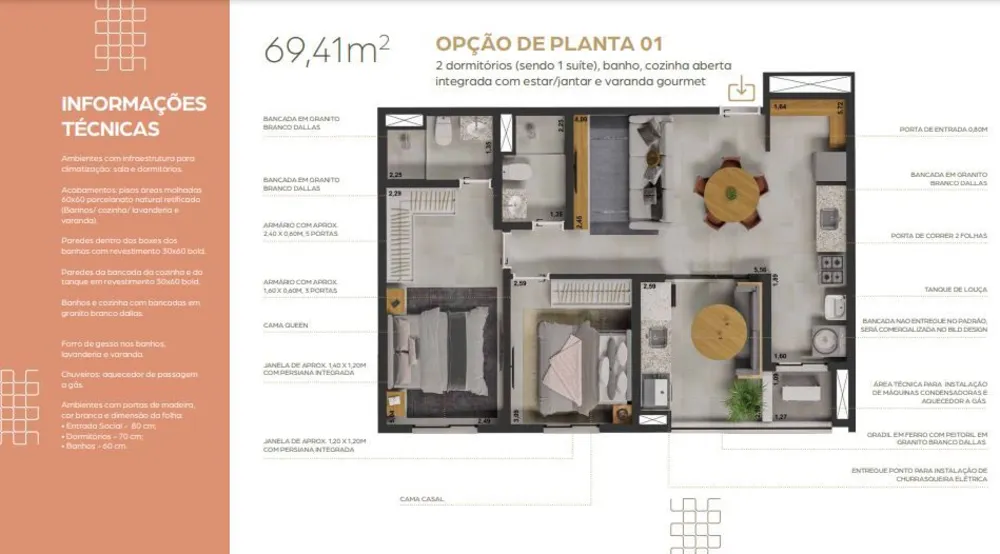 Apartamento, 3 quartos, 59 m² - Foto 7