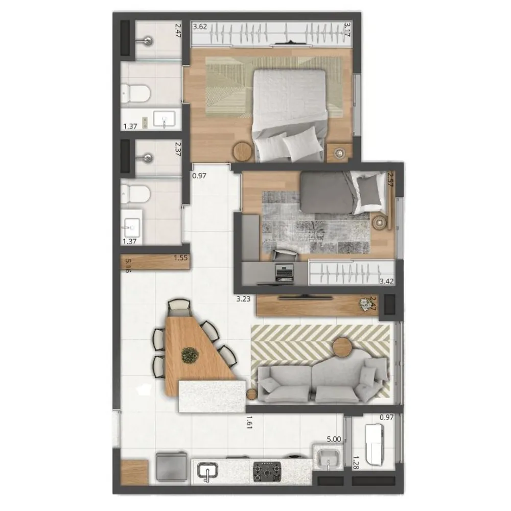 Apartamento, 2 quartos, 75 m² - Foto 7