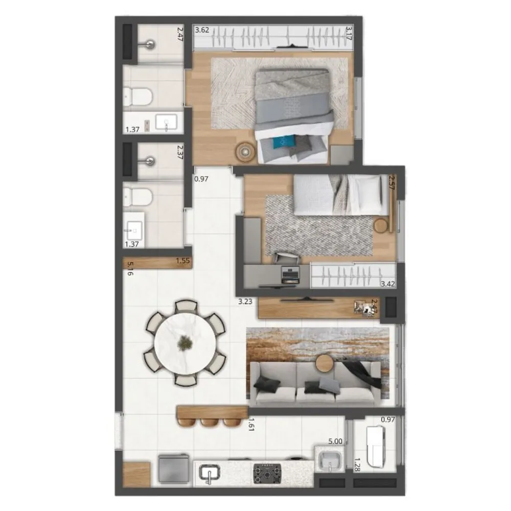 Apartamento, 2 quartos, 75 m² - Foto 6