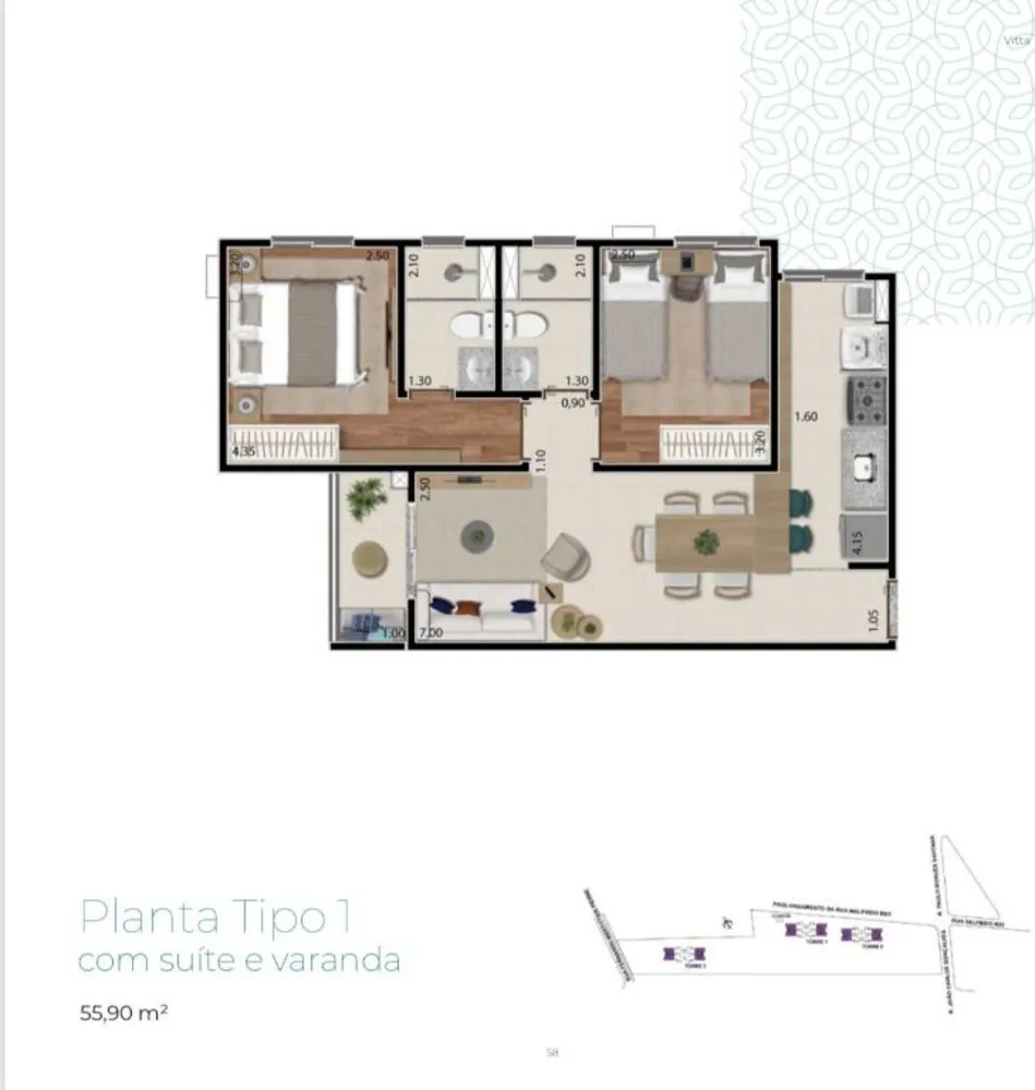 Apartamento, 2 quartos, 56 m² - Foto 6