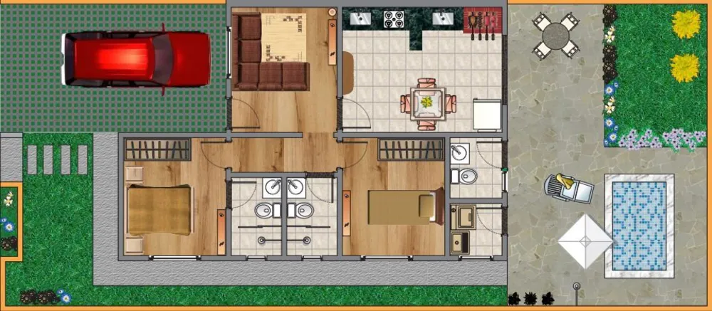 Casa, 2 quartos, 81 m² - Foto 1
