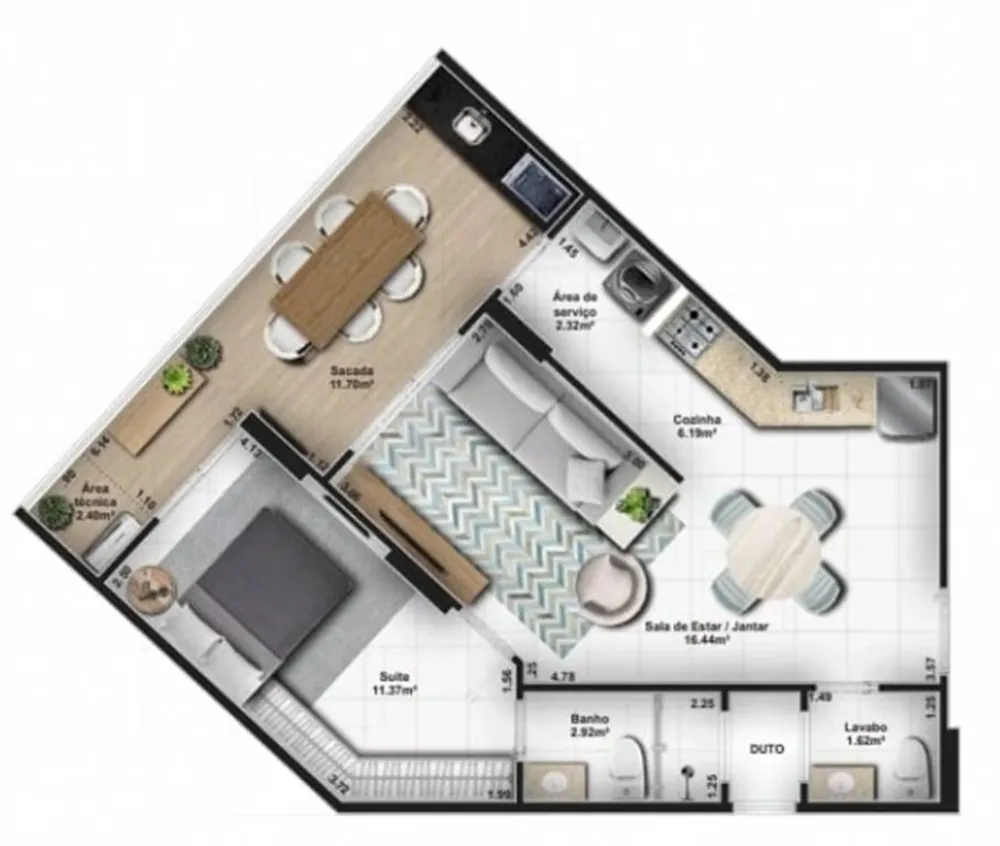 Apartamento, 1 quarto, 60 m² - Foto 12