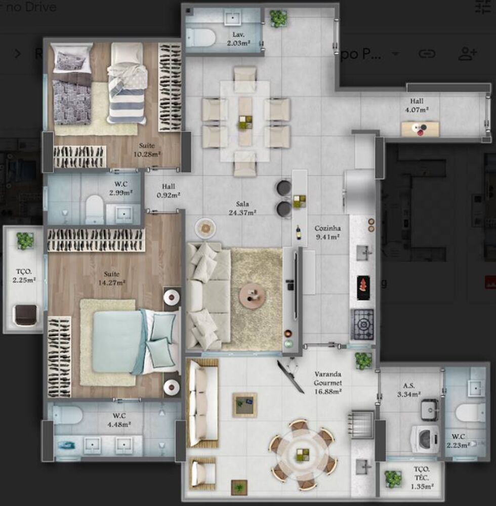 Apartamento, 3 quartos, 149 m² - Foto 1