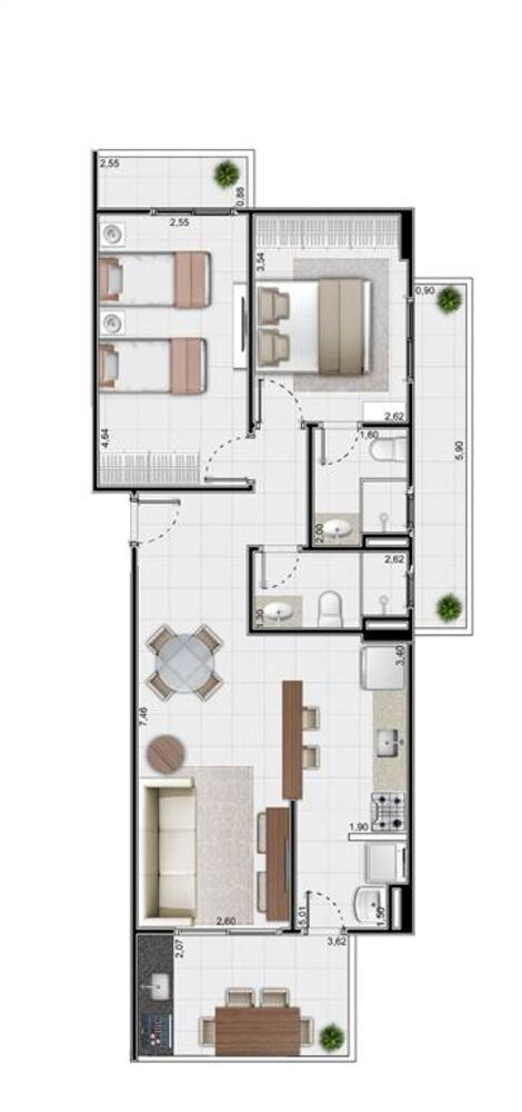 Apartamento, 2 quartos, 80 m² - Foto 8