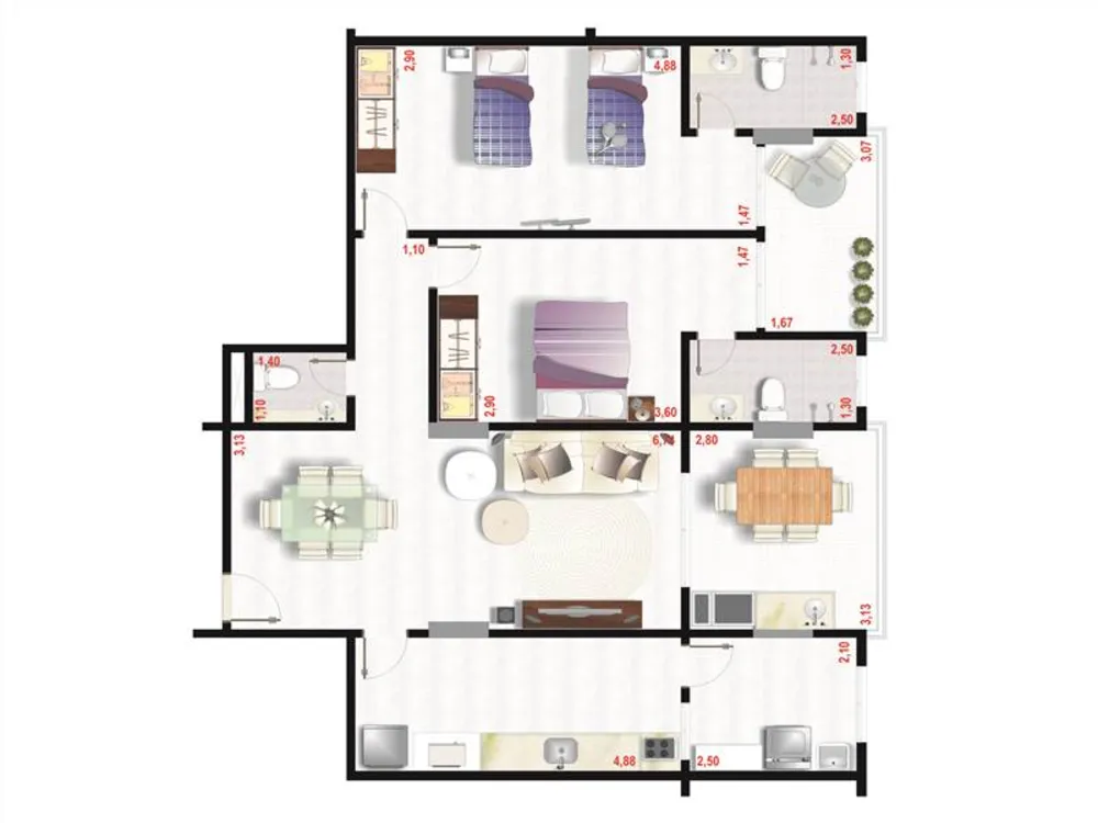 Apartamento, 2 quartos, 100 m² - Foto 1