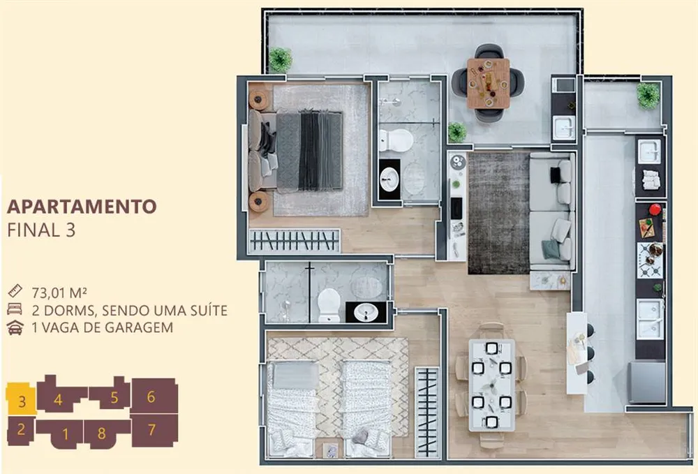 Apartamento, 2 quartos, 67 m² - Foto 4