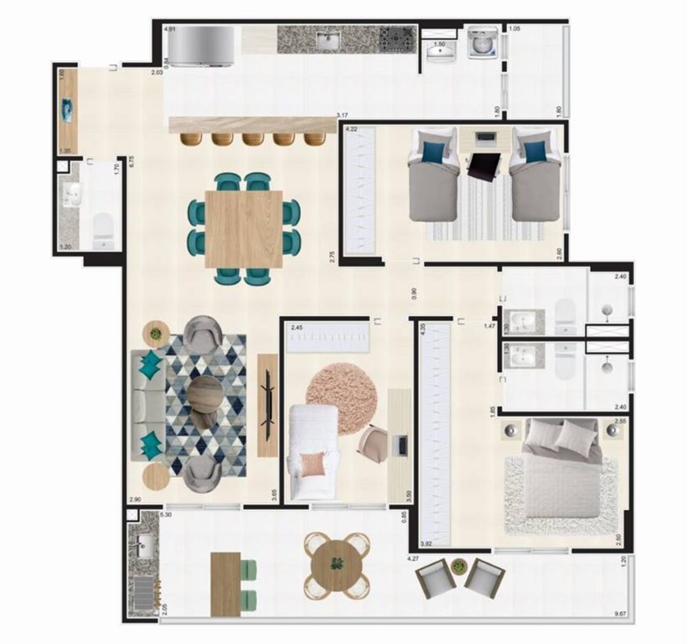 Apartamento, 3 quartos, 115 m² - Foto 2