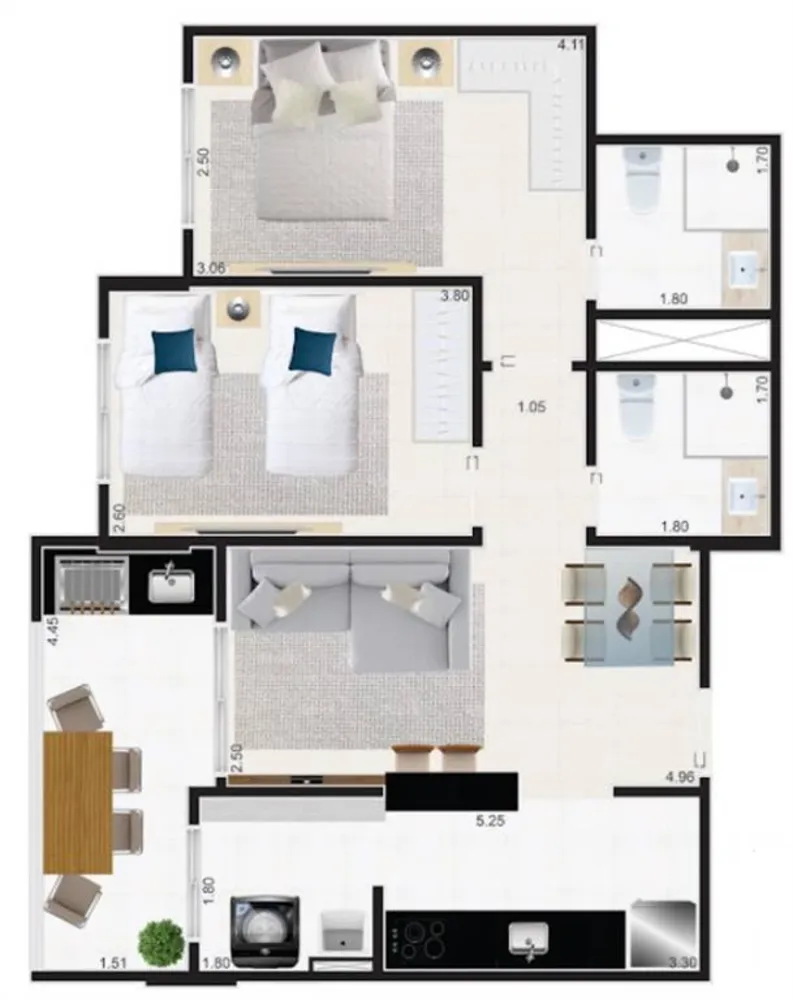 Apartamento, 2 quartos, 68 m² - Foto 7