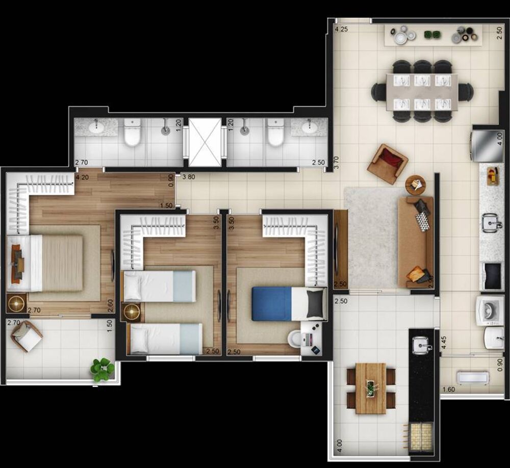 Apartamento, 3 quartos, 95 m² - Foto 9