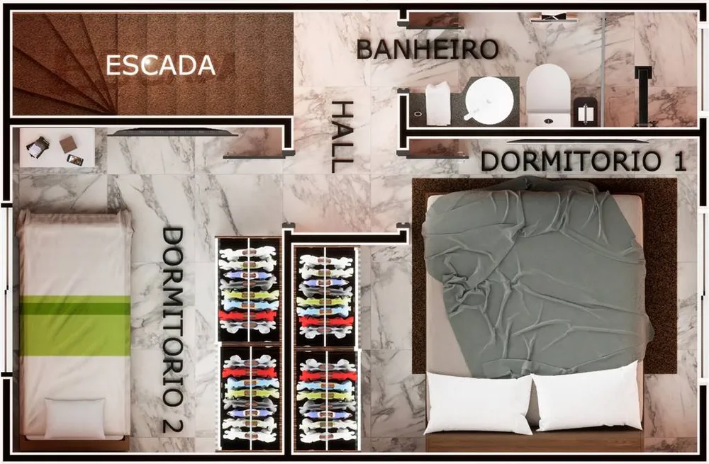 Sobrado, 2 quartos, 49 m² - Foto 5