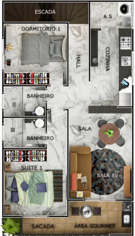 Sobrado, 2 quartos, 49 m² - Foto 7