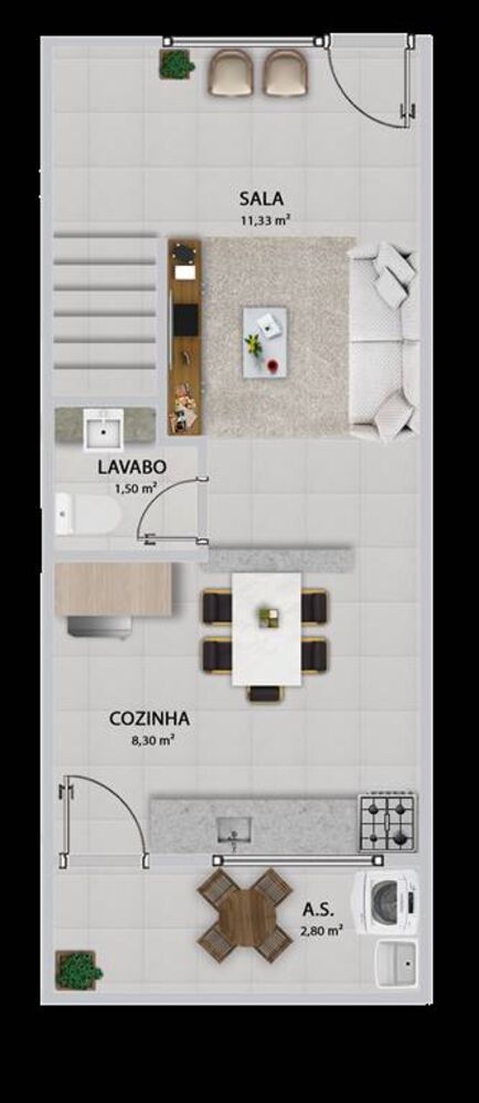 Sobrado, 2 quartos, 57 m² - Foto 4