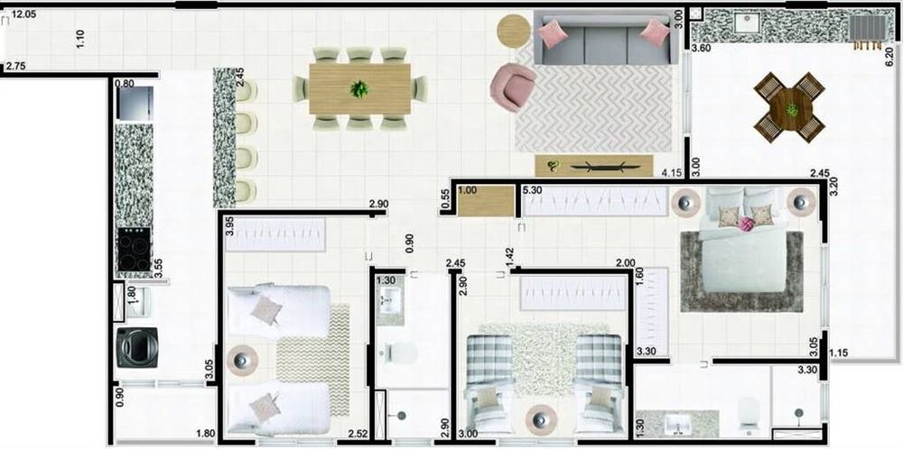 Apartamento, 3 quartos, 111 m² - Foto 1
