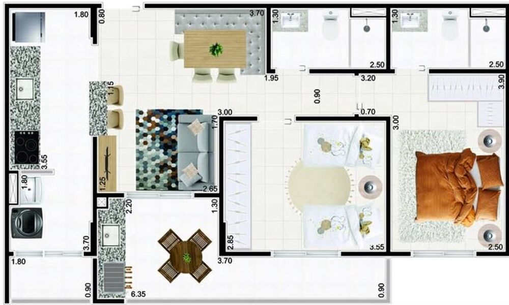 Apartamento, 2 quartos, 72 m² - Foto 4