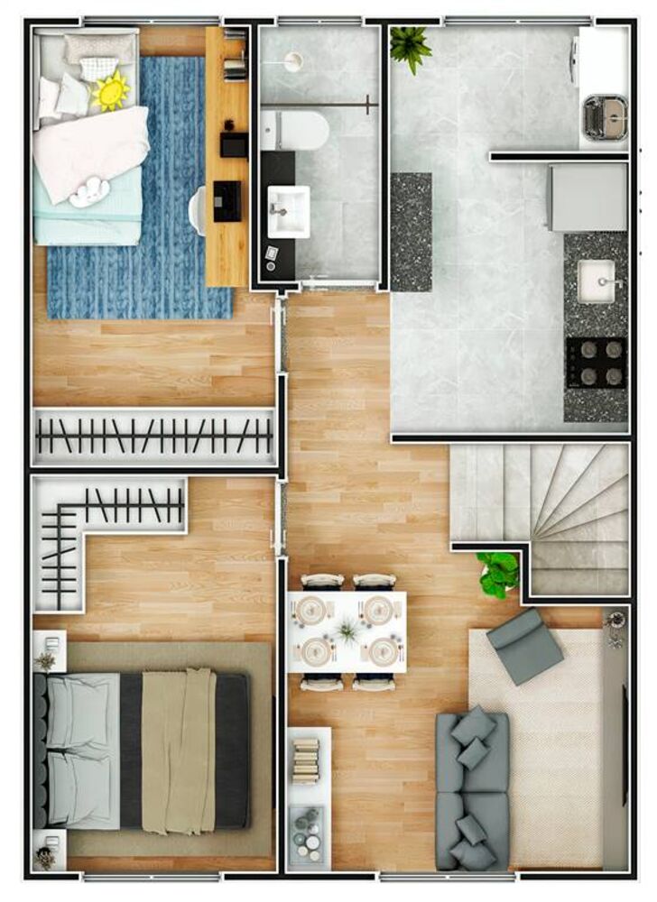 Casa, 2 quartos, 49 m² - Foto 1