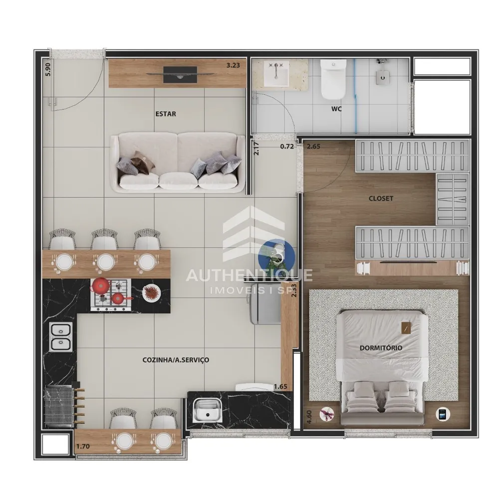 Apartamento, 1 quarto, 42 m² - Foto 17