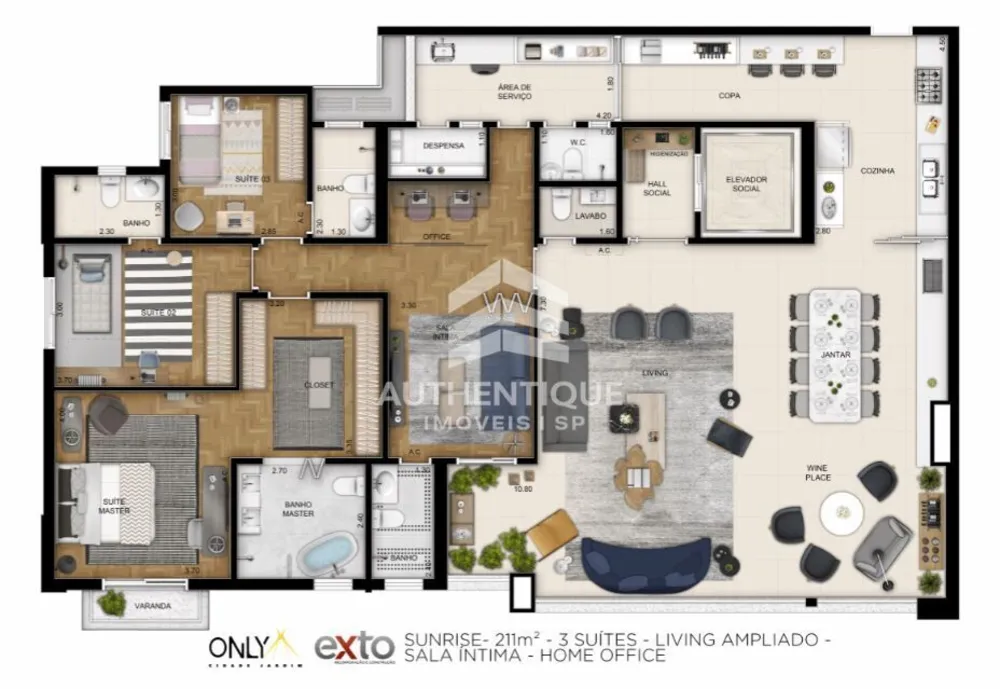 Apartamento, 3 quartos, 186 m² - Foto 10