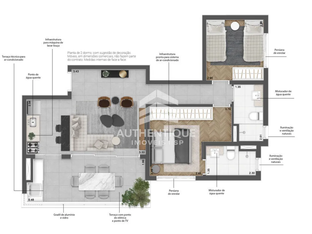 Apartamento, 1 quarto, 55 m² - Foto 11