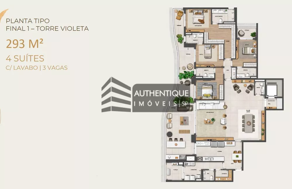 Apartamento à venda com 4 quartos, 293m² - Foto 31