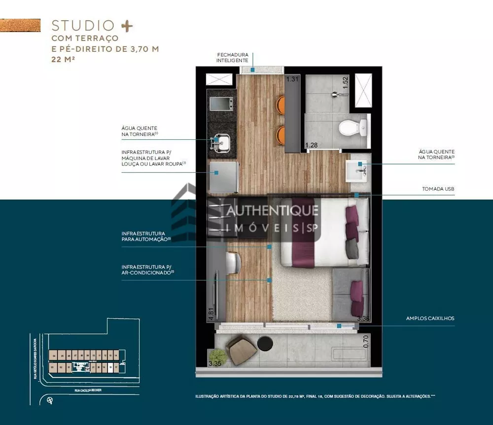 Apartamento, 1 quarto, 23 m² - Foto 4